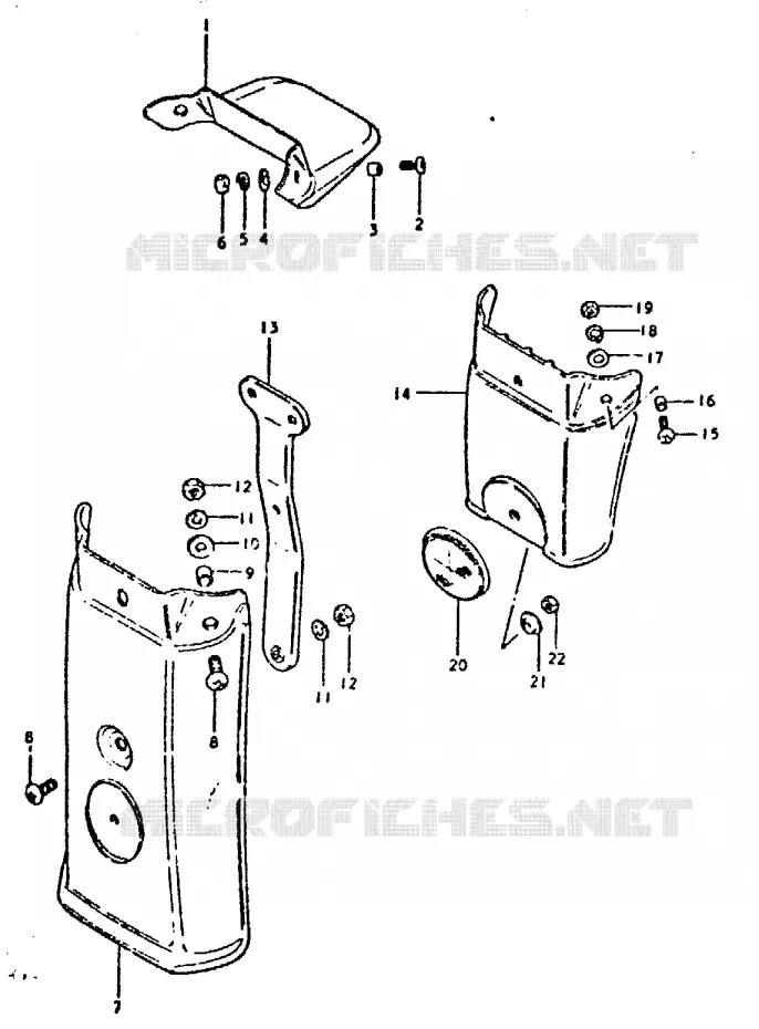 BAVETTE ARRIERE Suzuki MOTO 750 GSX-E 1981  GSX750EX(T/X)