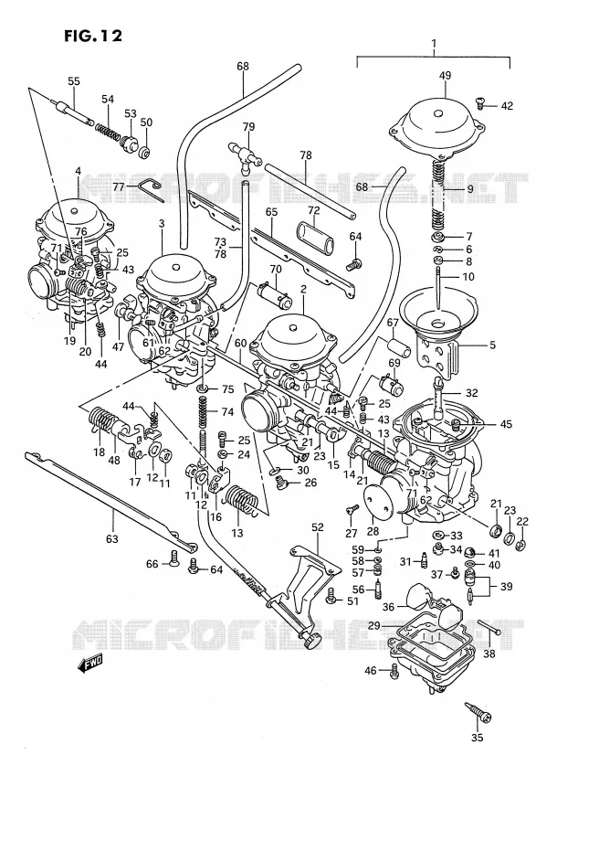 CARBURATEUR Suzuki MOTO 1100 GSX-F 1991  GSX1100FM(E2)