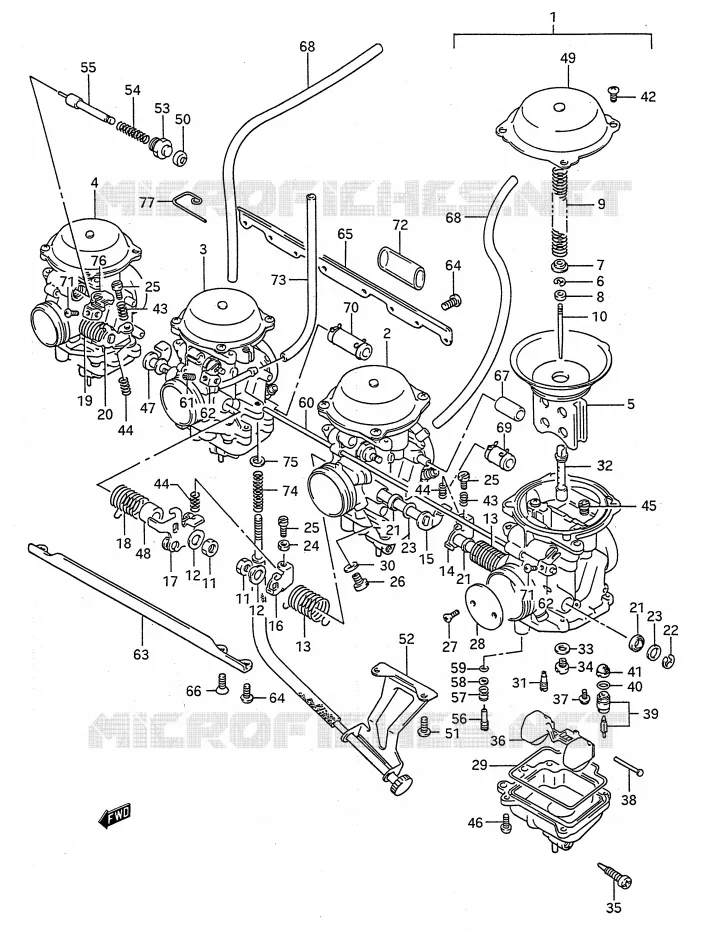 CARBURATEUR Suzuki MOTO 1100 GSX-F 1991  GSX1100FM(E28)