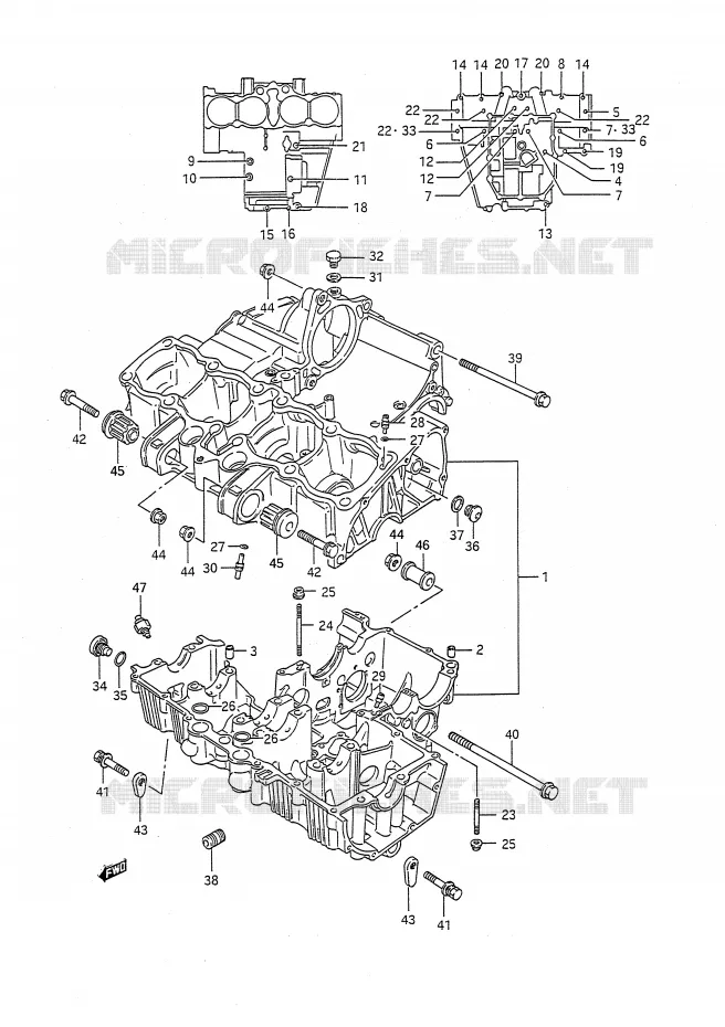 CARTER Suzuki MOTO 750 GSX-R 1991  GSX-R750M(E28)