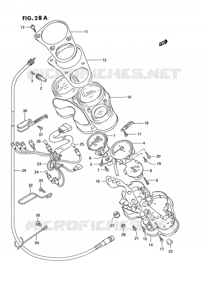 COMPTEUR (MODELE R/S) Suzuki MOTO 750 GSX-R 1993  GSX-R750WP(E2)