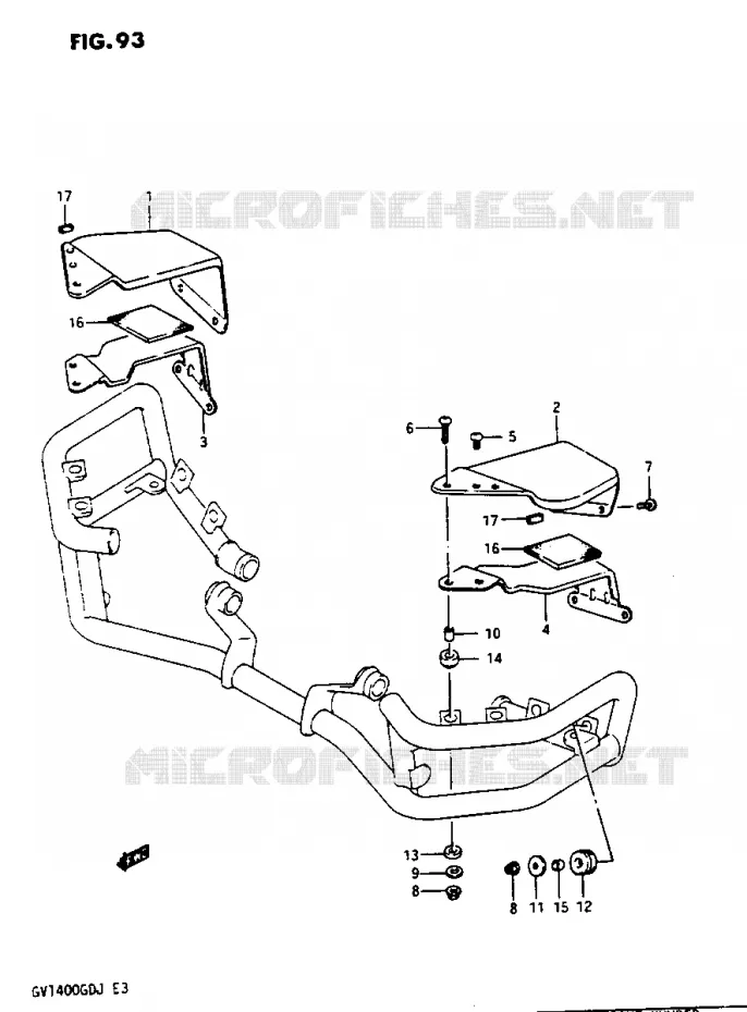 COUVERCLES FEU DE POSITION GV1400GCG/GCH Suzuki MOTO 1400 CAVALCADE 1986  GV1400GDG(G/H/J)