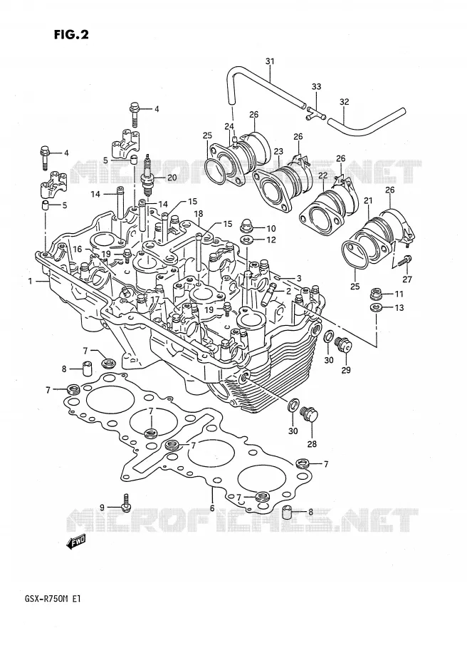 CULASSE Suzuki MOTO 750 GSX-R 1991  GSX-R750M(E1)