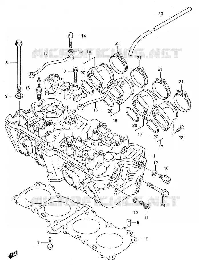 CULASSE Suzuki MOTO 750 GSX-R 1993  GSX-R750WP(E28)