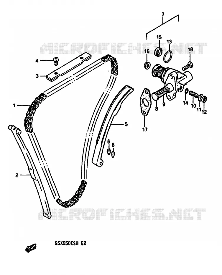 DISTRIBUTION Suzuki MOTO 550 GSX-E 1985  GSX550ESF(F/G/H)