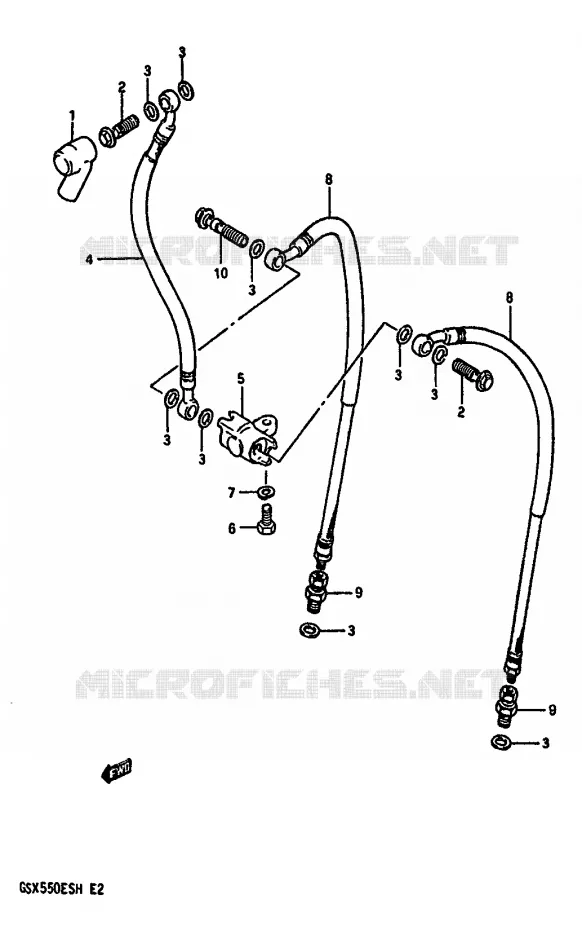 DURITE DE FREIN AVANT Suzuki MOTO 550 GSX-E 1987  GSX550EFH(F/G/H)