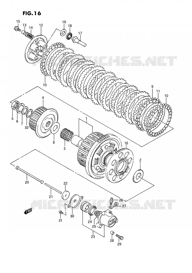 EMBRAYAGE Suzuki MOTO 1100 GSX-F 1989  GSX1100FK(E2)
