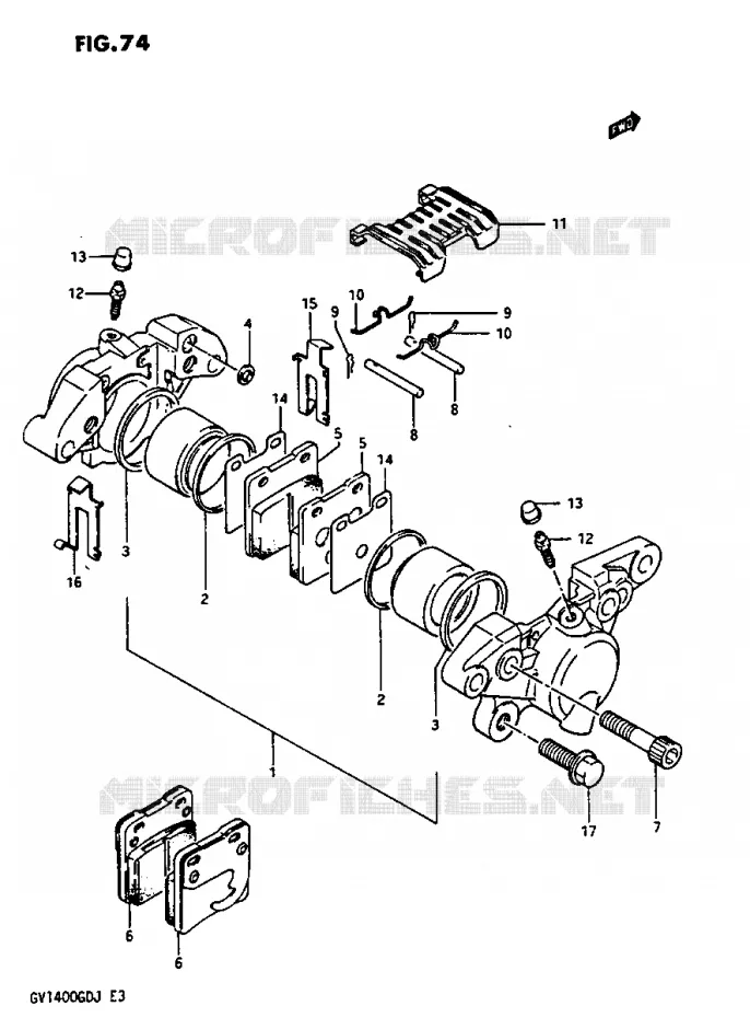 ETRIER DE FREIN ARRIERE Suzuki MOTO 1400 CAVALCADE 1987  GV1400GDH(G/H/J)