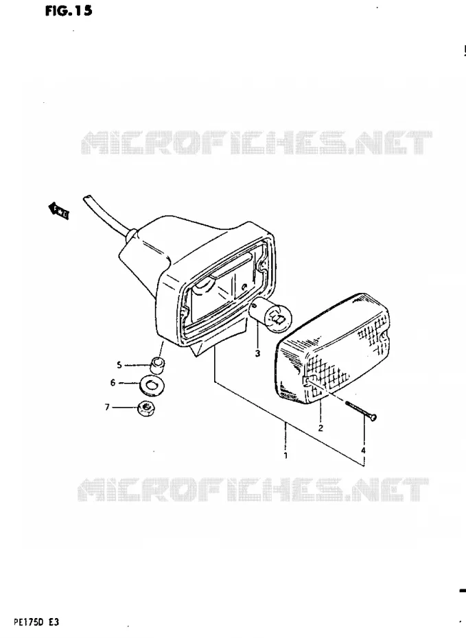 FEU ARRIERE Suzuki MOTO 175 PE 1982  PE175Z(Z/D)