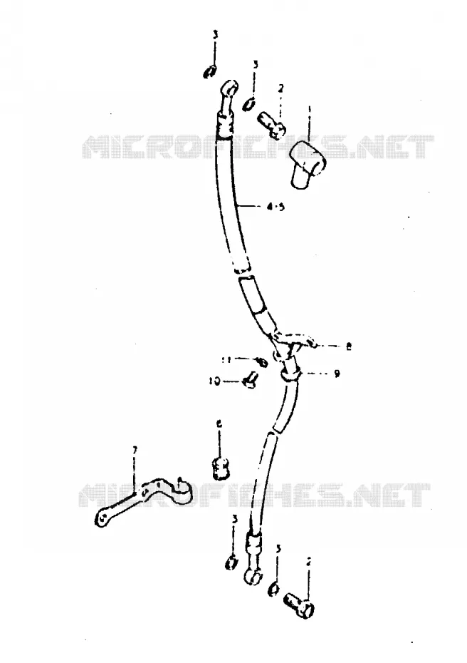 FLEXIBLE DE FREIN (MODELE X) Suzuki MOTO 250 GT 1999  GT250EX(N/X)