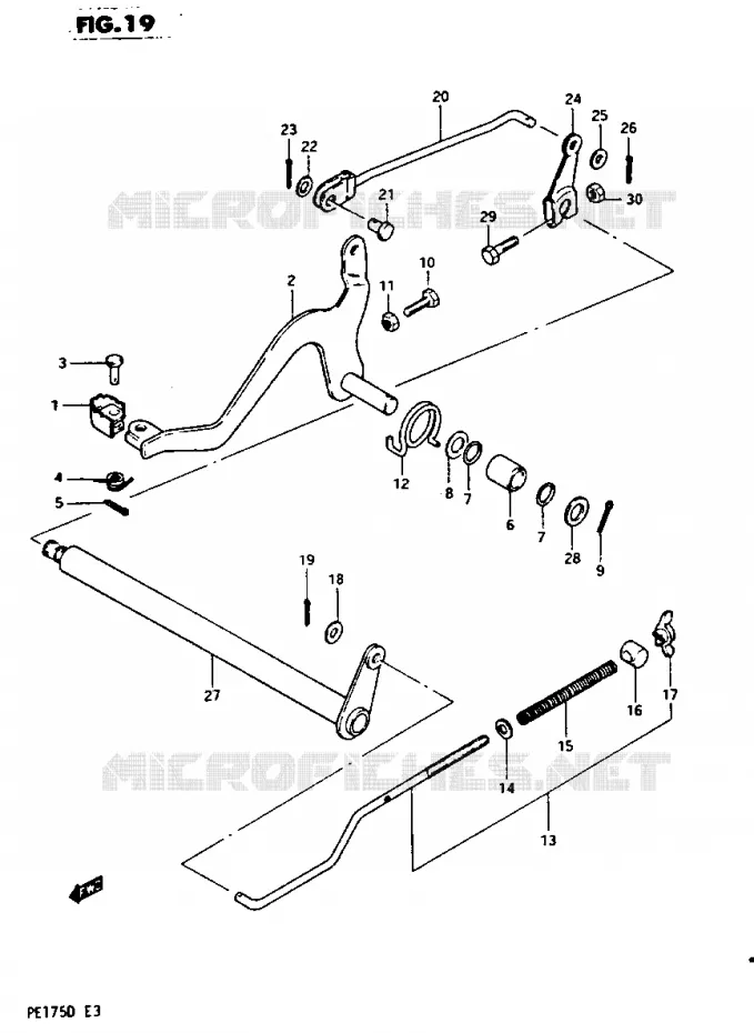 FREIN ARRIERE Suzuki MOTO 175 PE 1983  PE175D(Z/D)