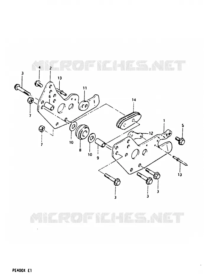 GUIDE CHAINE (PE400X) Suzuki MOTO 400 PE 1996  PE400T(T/X)