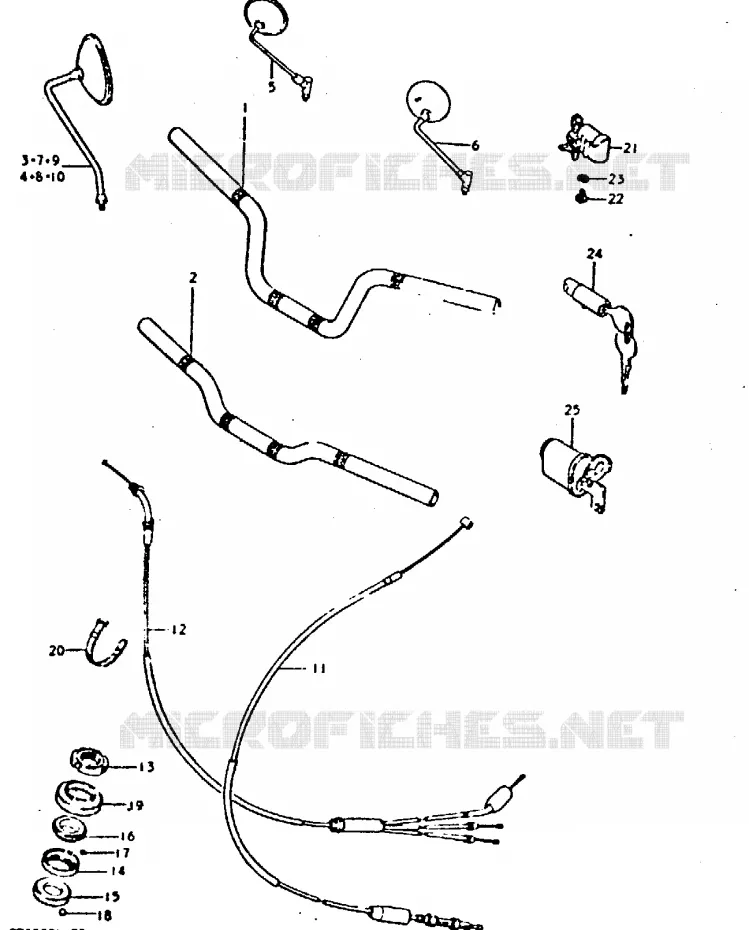 GUIDON Suzuki MOTO 250 GT 1992  GT250N(N/X)