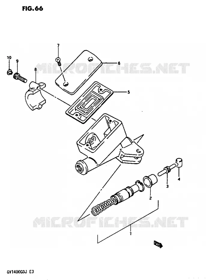 MAITRE CYLINDRE D'EMBRAYAGE Suzuki MOTO 1400 CAVALCADE 1987  GV1400GTH(G/H/J)