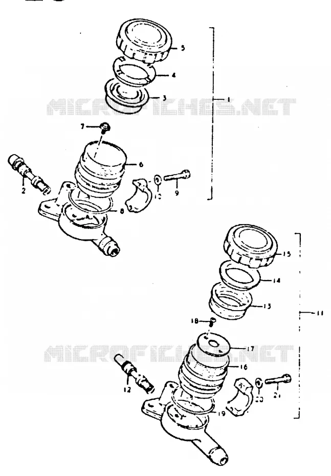 MAITRE CYLINDRE (MODELE N) Suzuki MOTO 250 GT 1992  GT250N(N/X)