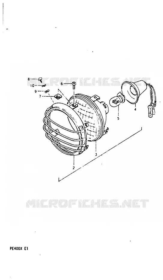 PHARE (E2) Suzuki MOTO 400 PE 1999  PE400X(T/X)