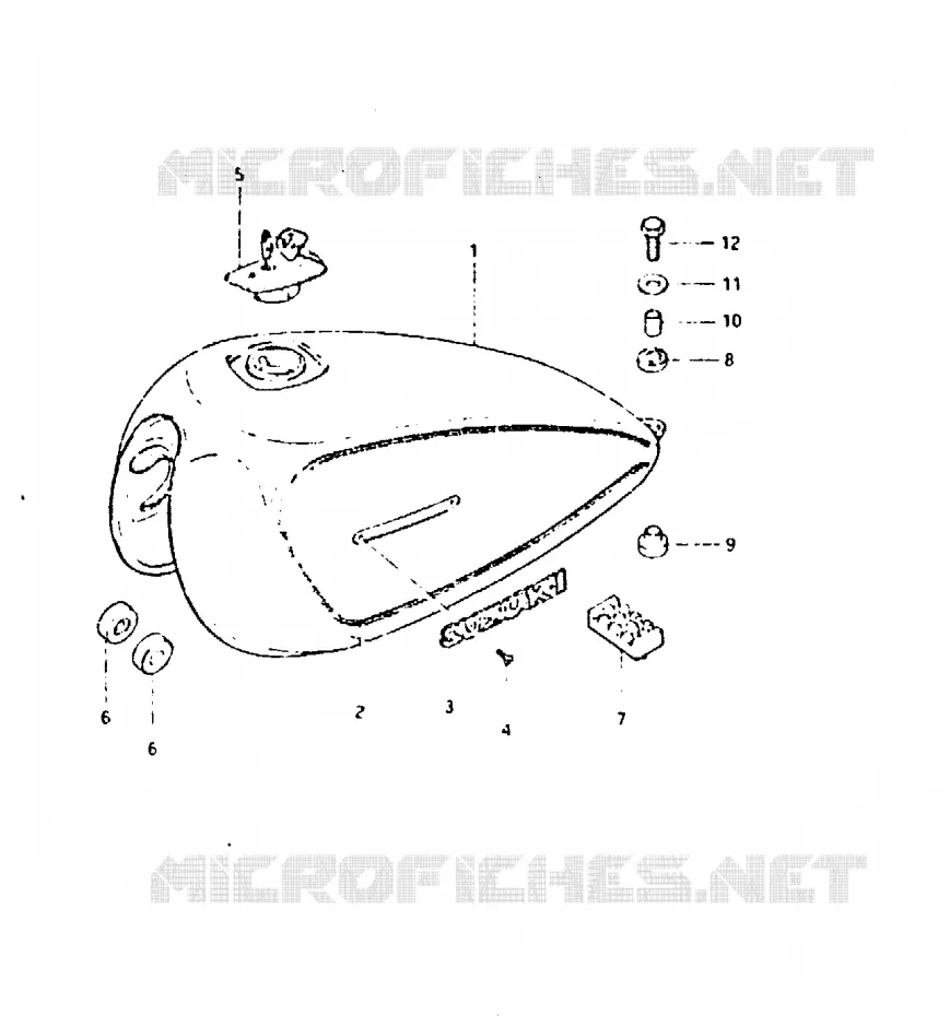 RESERVOIR D'ESSENCE Suzuki MOTO 400 GSX 1981  GSX400TX