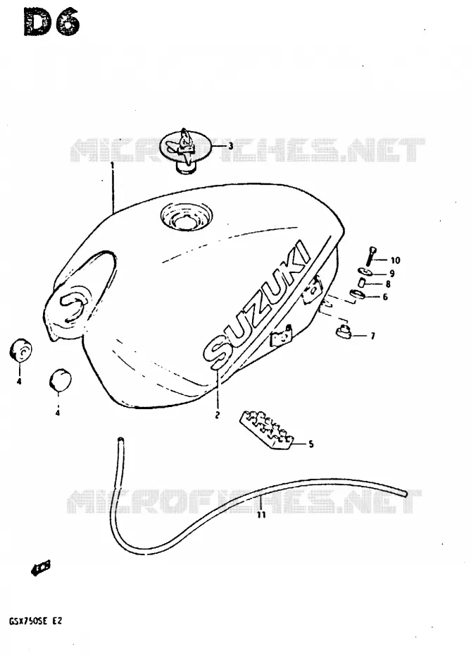RESERVOIR D'ESSENCE Suzuki MOTO 750 GSX-S 1984  GSX750SE(E2)