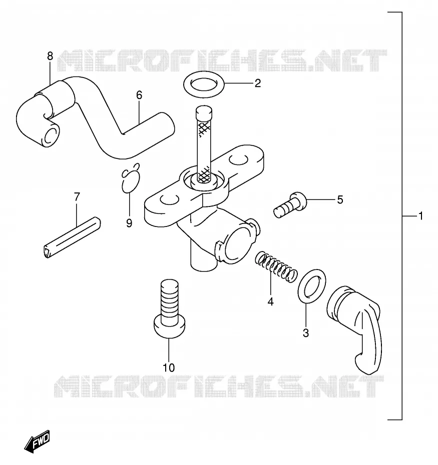 ROBINET D'ESSENCE Suzuki MOTO 50 JR 2002  JR50K2(P3/P28)