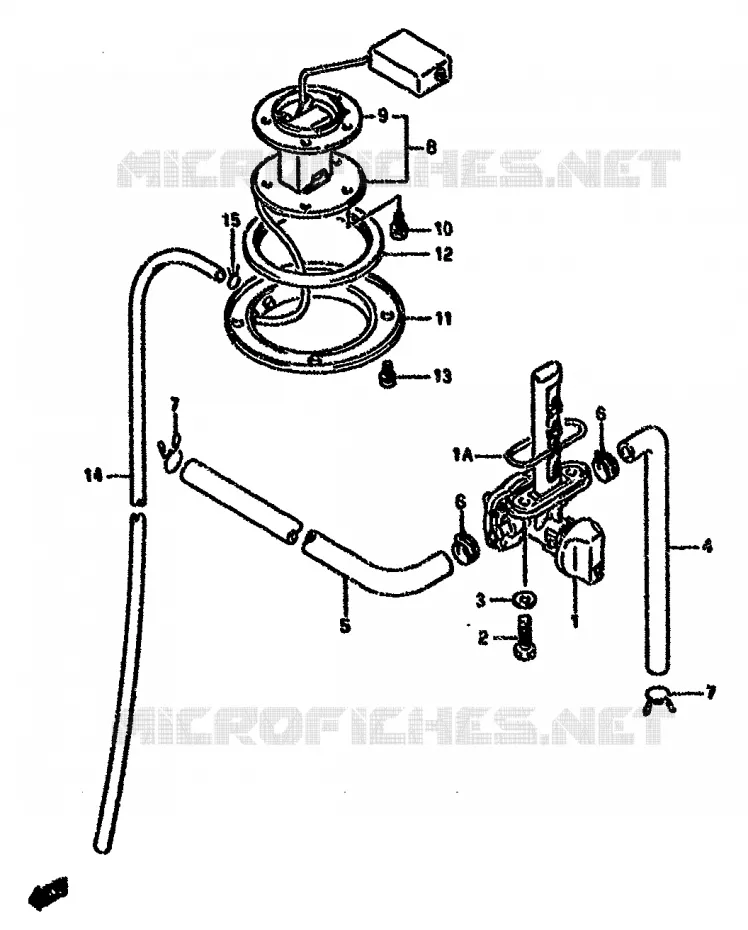 ROBINET D'ESSENCE Suzuki MOTO 750 GSX-F 1995  GSX750FS(K-T)