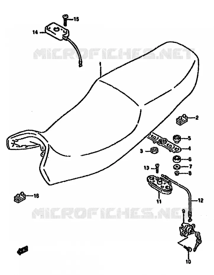 SELLE (MODELE S/T) Suzuki MOTO 750 GSX-F 1995  GSX750FS(K-T)