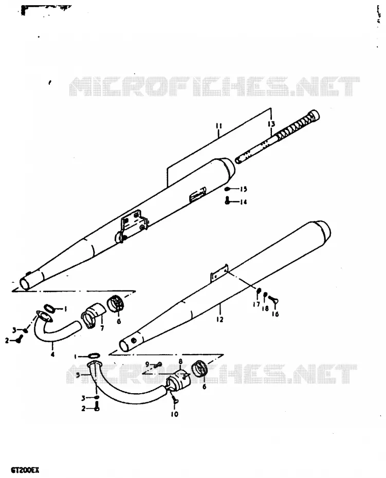 SILENCIEUX Suzuki MOTO 200 GT 1999  GT200EX(X)