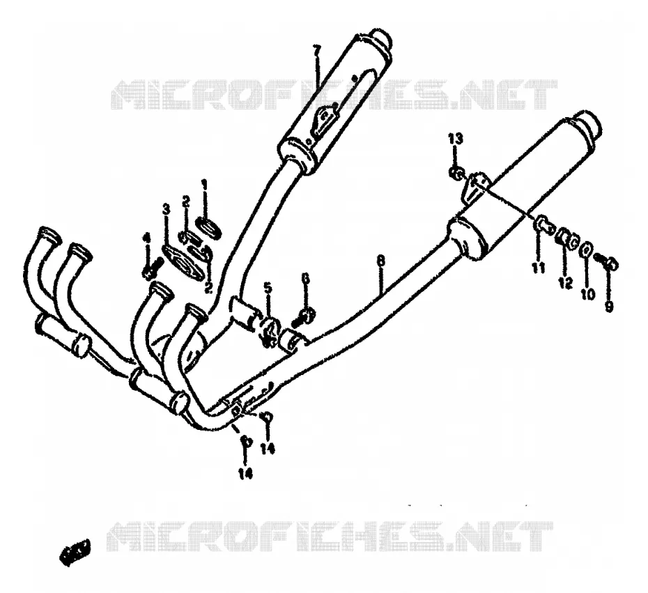 SILENCIEUX Suzuki MOTO 750 GSX-F 1992  GSX750FN(K-T)