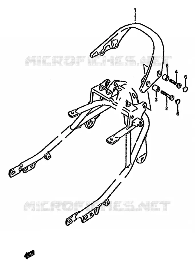 SUPPORT DOSSERET Suzuki MOTO 750 GSX-F 1994  GSX750FR(K-T)