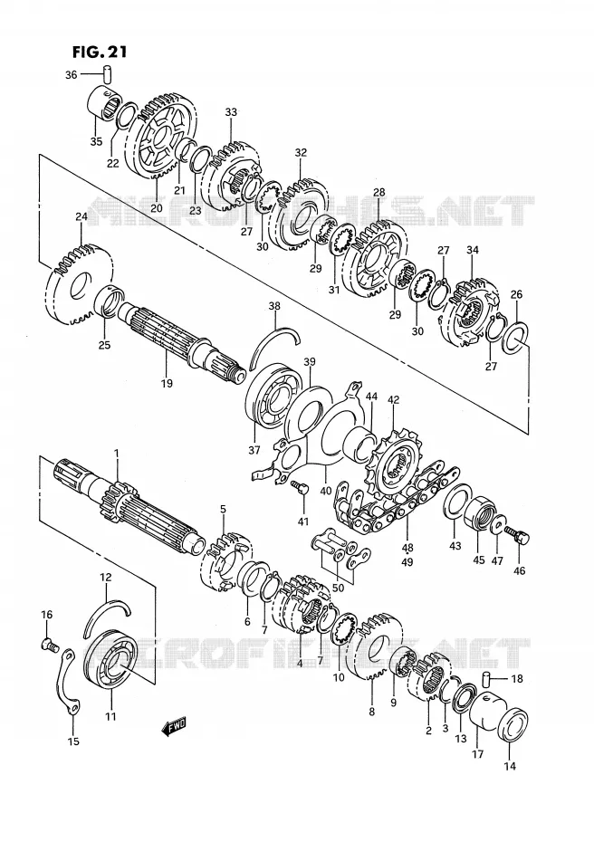TRANSMISSION Suzuki MOTO 750 GSX-R 1994  GSX-R750WR(E2)