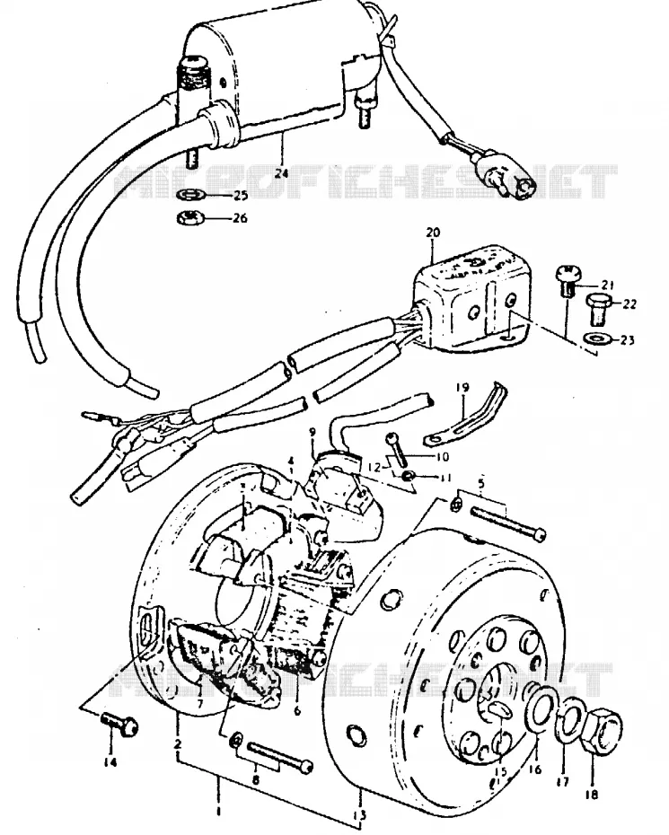 ALLUMAGE ROTOR - STATOR Suzuki MOTO 250 GT 1992  GT250N(N/X)