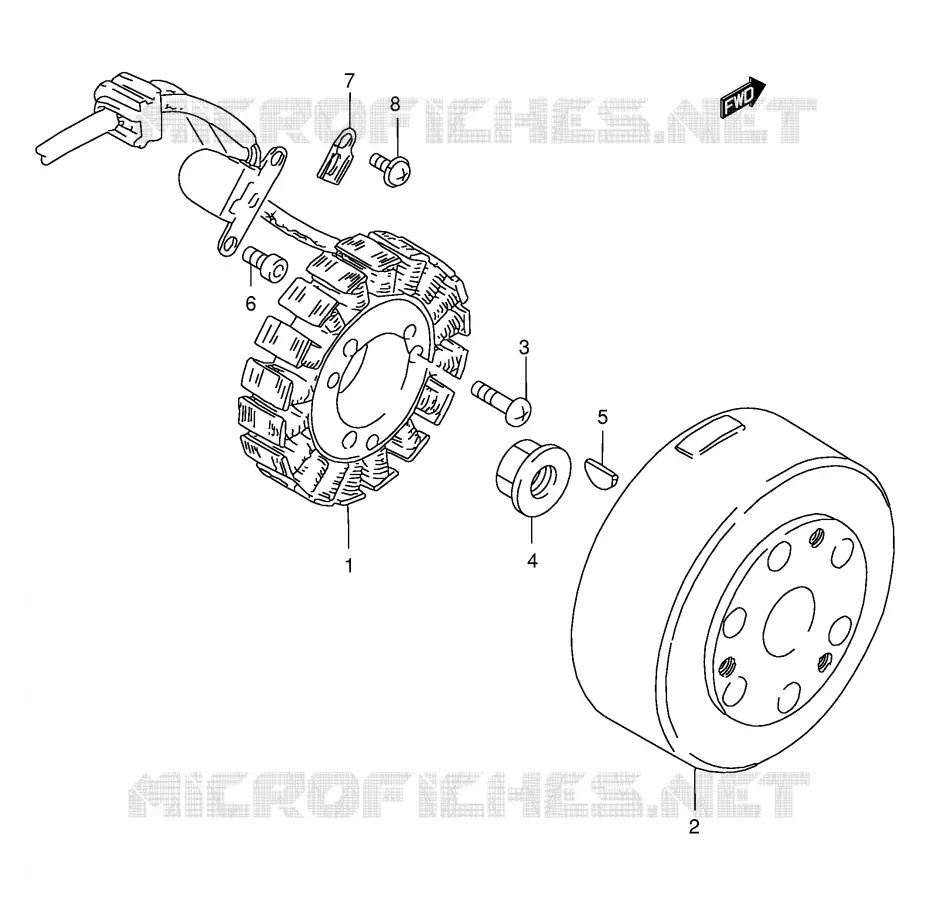 ALLUMAGE ROTOR - STATOR Suzuki MOTO 250 MARAUDER 2000  GZ250Y(E1)