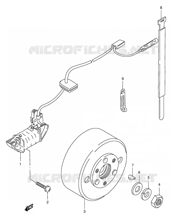 ALLUMAGE ROTOR - STATOR Suzuki MOTO 50 JR 1999  JR50X(P3/P28)