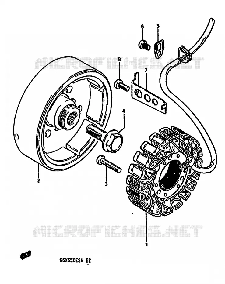ALTERNATEUR Suzuki MOTO 550 GSX-E 1987  GSX550ESH(F/G/H)