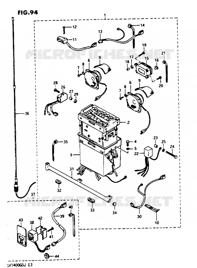 AUDIO KIT GV1400GTG OPTIONNEL Suzuki MOTO 1400 CAVALCADE 1986  GV1400GTG(G/H/J)