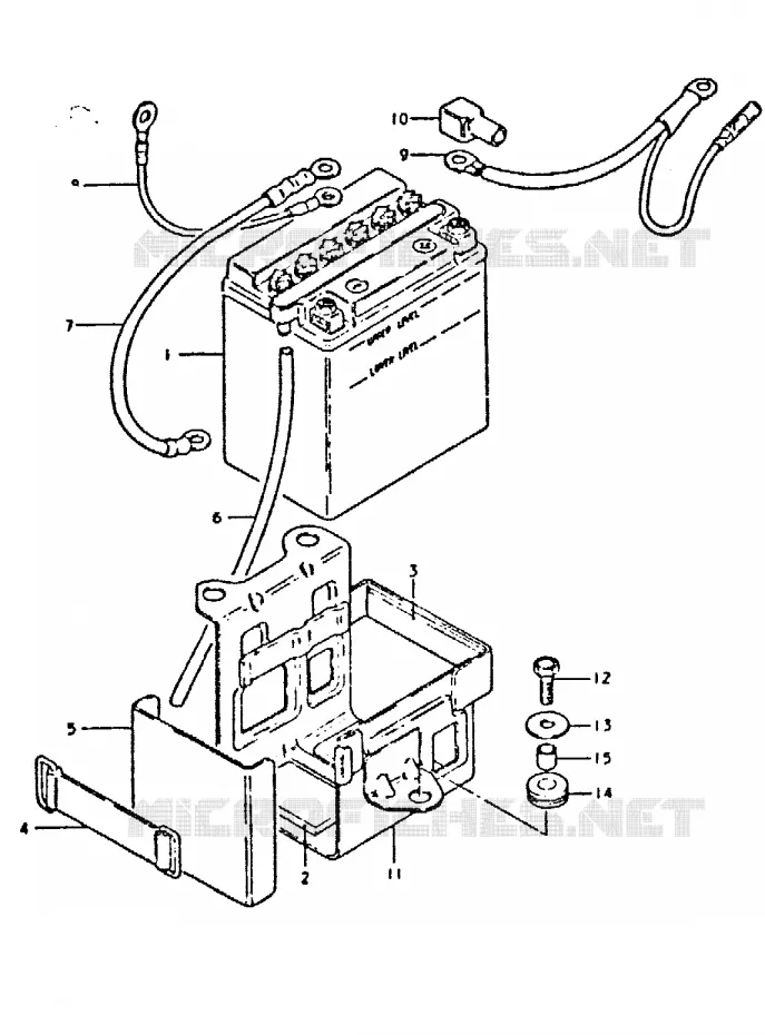 BATTERIE Suzuki MOTO 400 GSX 1996  GSX400ST(T/X)