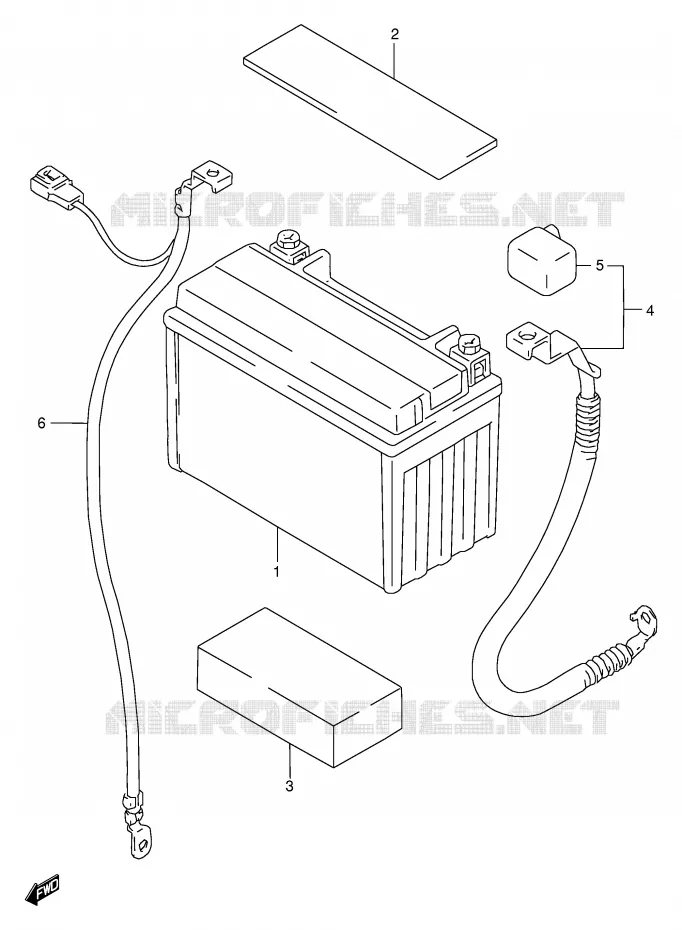 BATTERIE Suzuki MOTO 600 GSX-F 2001  GSX600FK1(E2)