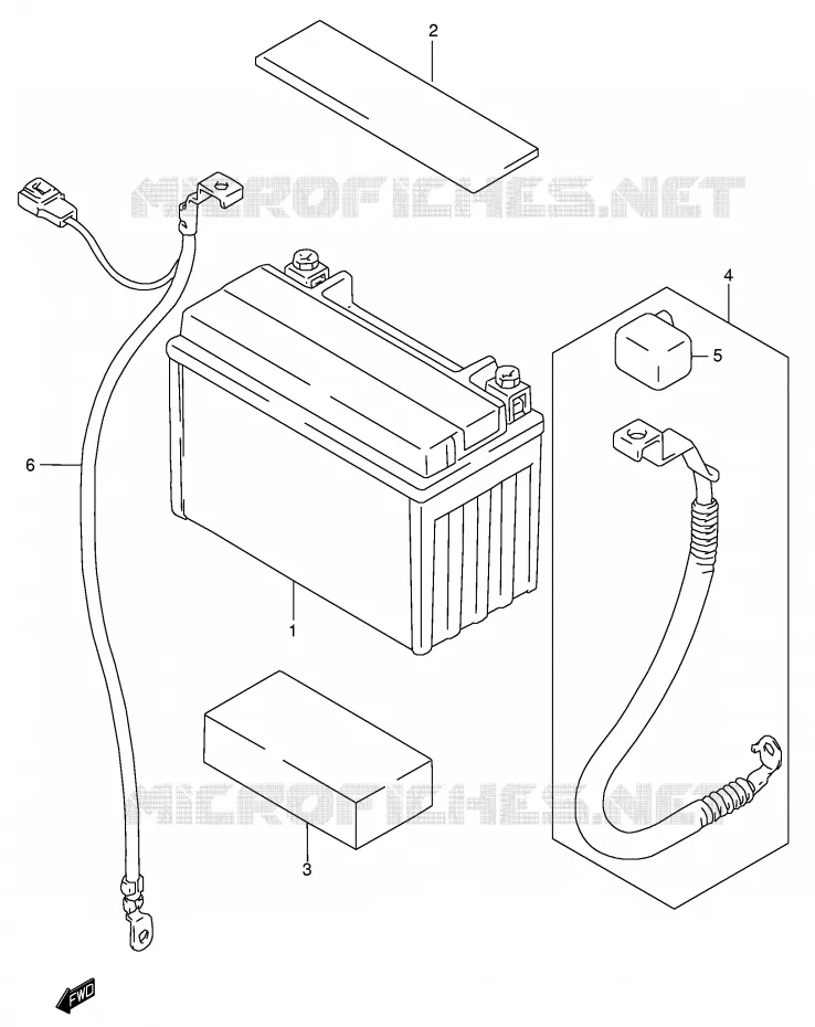 BATTERIE Suzuki MOTO 600 GSX-F 2005  GSX600FK5(E2)