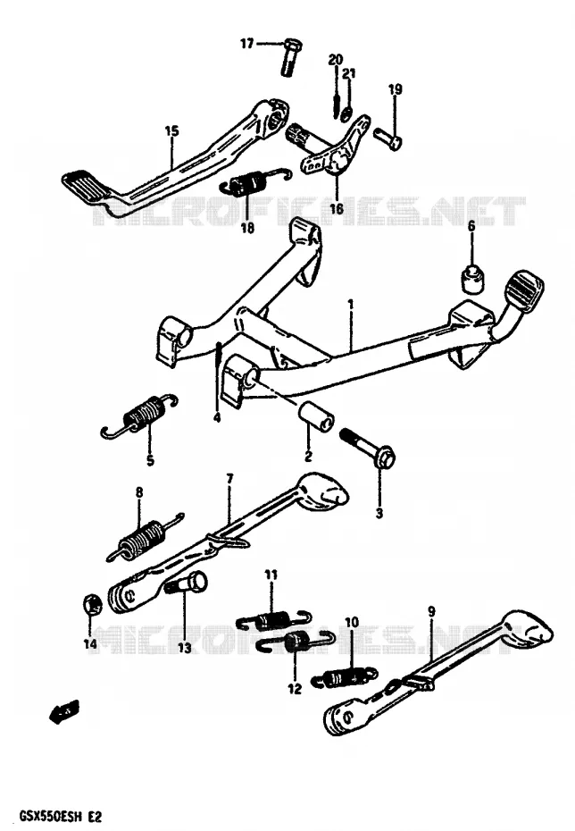 BEQUILLE Suzuki MOTO 550 GSX-E 1987  GSX550ESH(F/G/H)