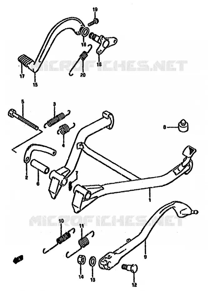 BEQUILLE Suzuki MOTO 750 GSX-F 1991  GSX750FM(K-T)