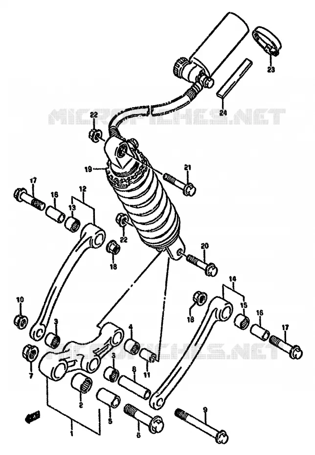 BIELLETTE DE SUSPENSION ARRIERE (VOIR NOTE) Suzuki MOTO 750 GSX-F 1993  GSX750FP(K-T)
