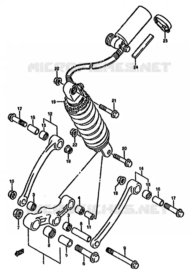 BIELLETTE DE SUSPENSION ARRIERE (VOIR NOTE) Suzuki MOTO 750 GSX-F 1996  GSX750FT(K-T)