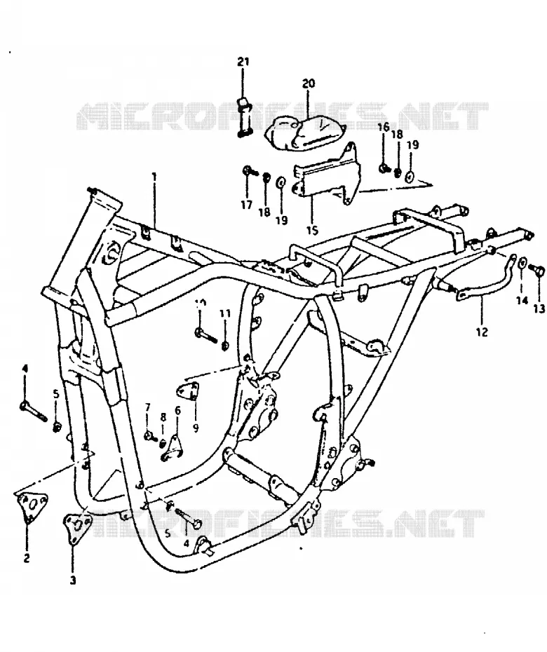 CADRE Suzuki MOTO 400 GSX 1981  GSX400SX(T/X)