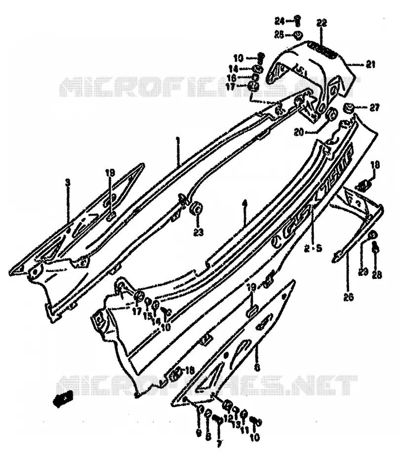 CARENAGES ARRIERE  (MODELE M) Suzuki MOTO 750 GSX-F 1990  GSX750FL(K-T)