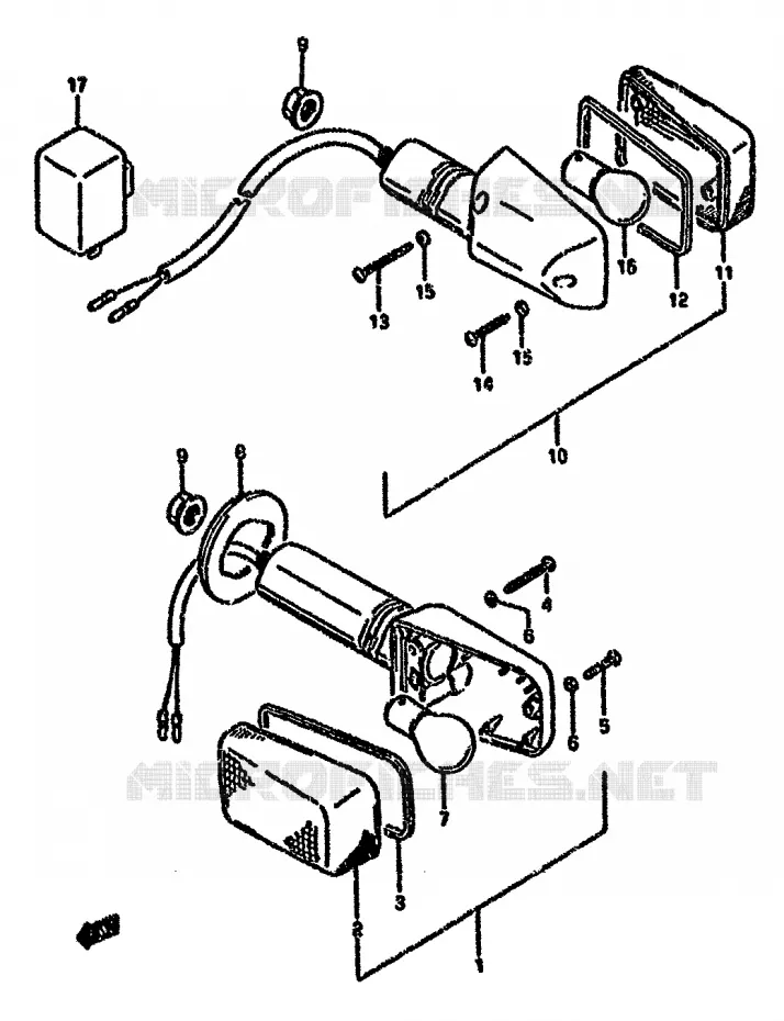 CLIGNOTANTS (MODELE S) Suzuki MOTO 750 GSX-F 1992  GSX750FN(K-T)