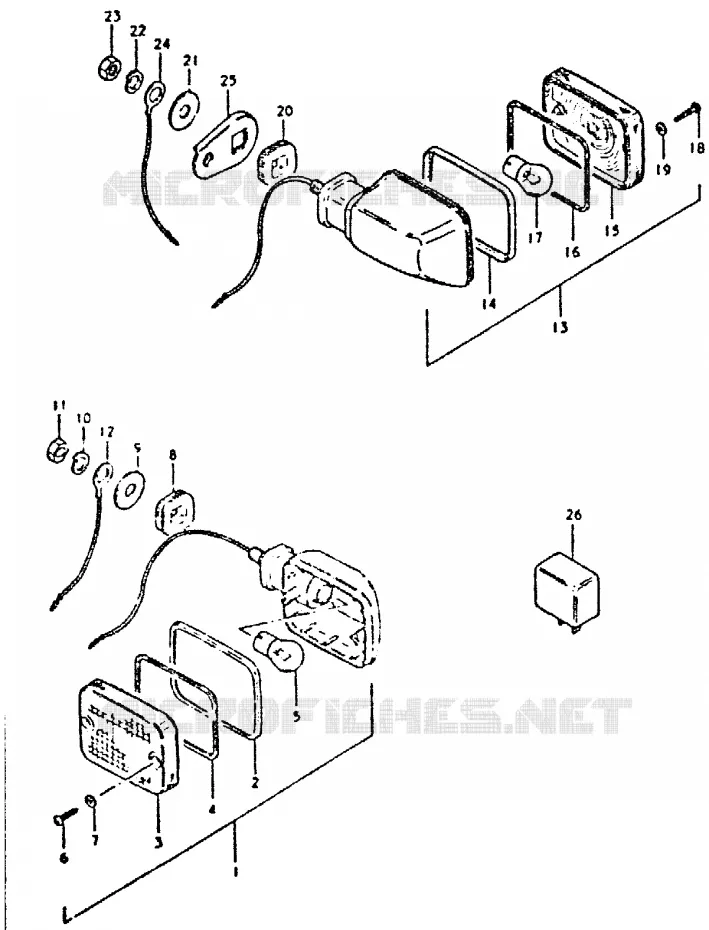 CLIGNOTANTS Suzuki MOTO 400 GSX 1981  GSX400EX(T/X)