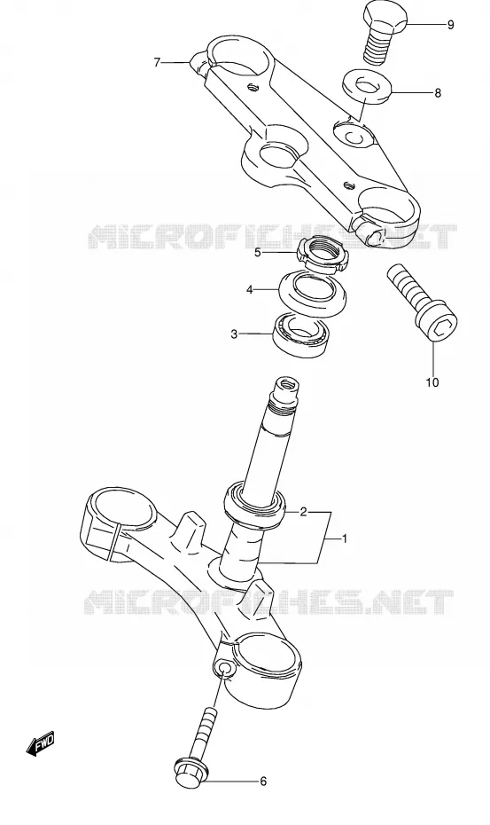 COLONNE DE DIRECTION Suzuki MOTO 600 GSX-F 1992  GSX600FN(E2)