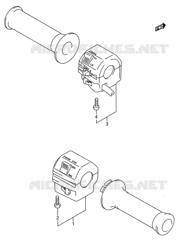 COMMODOS (MODELE J) Suzuki MOTO 600 GSX-F 1989  GSX600FUK(E28)