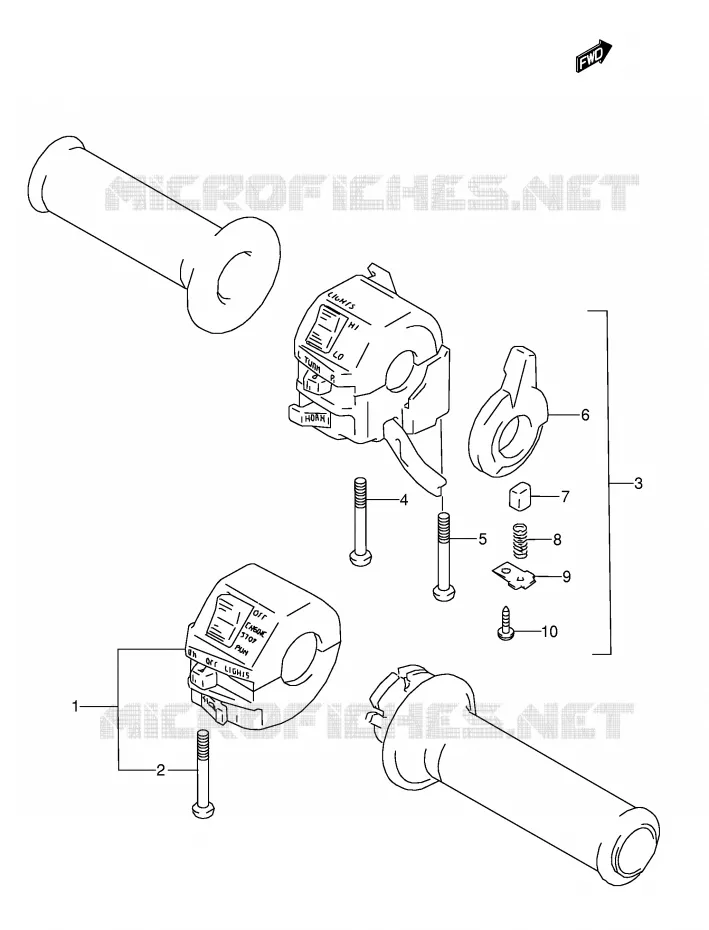 COMMODOS (MODELE K/L/M/N/P/R/S) Suzuki MOTO 600 GSX-F 1996  GSX600FUT(E2)