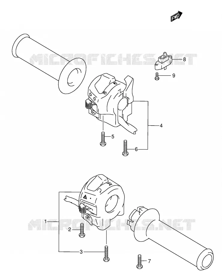 COMMODOS (MODELE K3) Suzuki MOTO 600 GSX-F 2002  GSX600FUK2(E2)