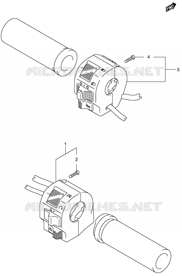 COMMODOS (MODELE K4) Suzuki MOTO 650 SAVAGE 2000  LS650PY(E3/E28)